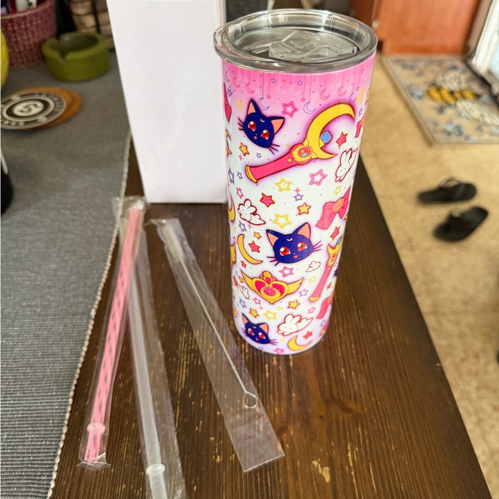 Sailor Moon Luna Travel Tumbler NWT Kawaii Usagi